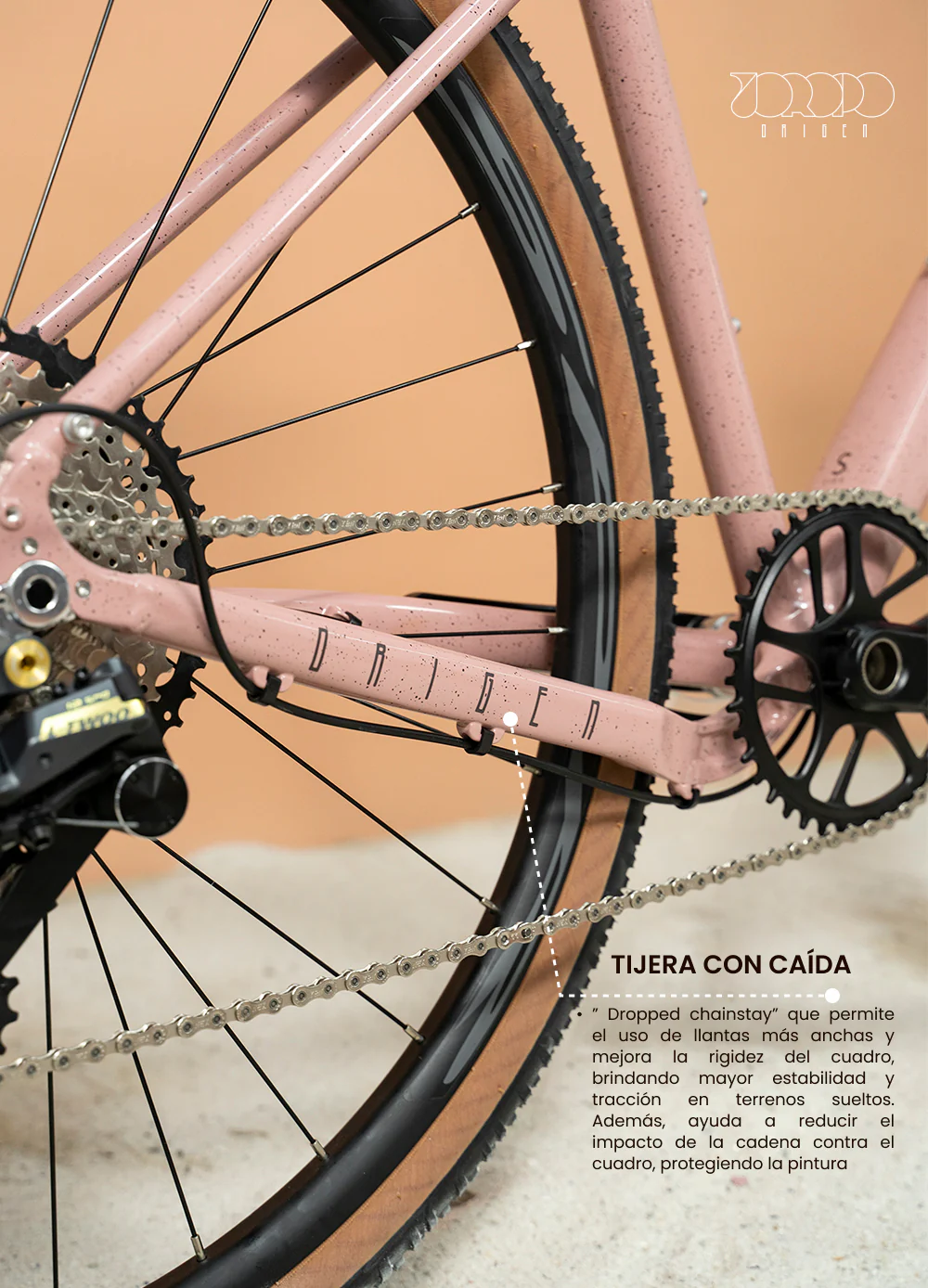 Bicicleta de gravel ORIGEN AL en aluminio con tenedor en carbono y grupo LTWOO GRT de 1x12 velocidades - Image 13